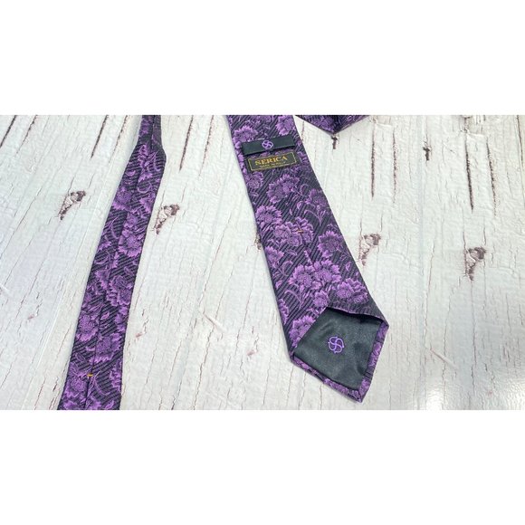 Serica mens necktie 100% silk mad in italy tie - Picture 5 of 8